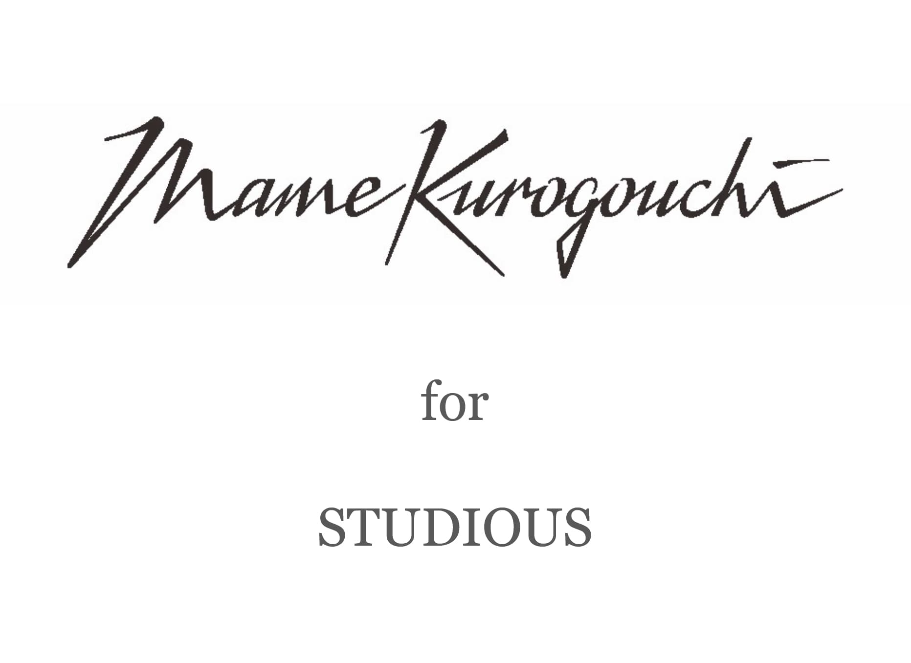 Mame Kurogouchi × STUDIOUS コラボレーションアイテムが発売